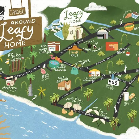 Leafy Home Canggu - 5 Mins Walk To Echo Beach